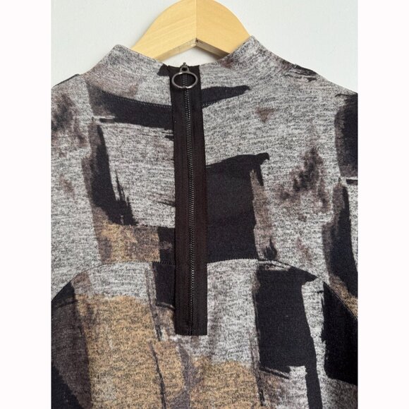 IC by Connie K Women’s Small Sweater Abstract Brushstroke Bell Sleeve Artsy Fall - Picture 7 of 12